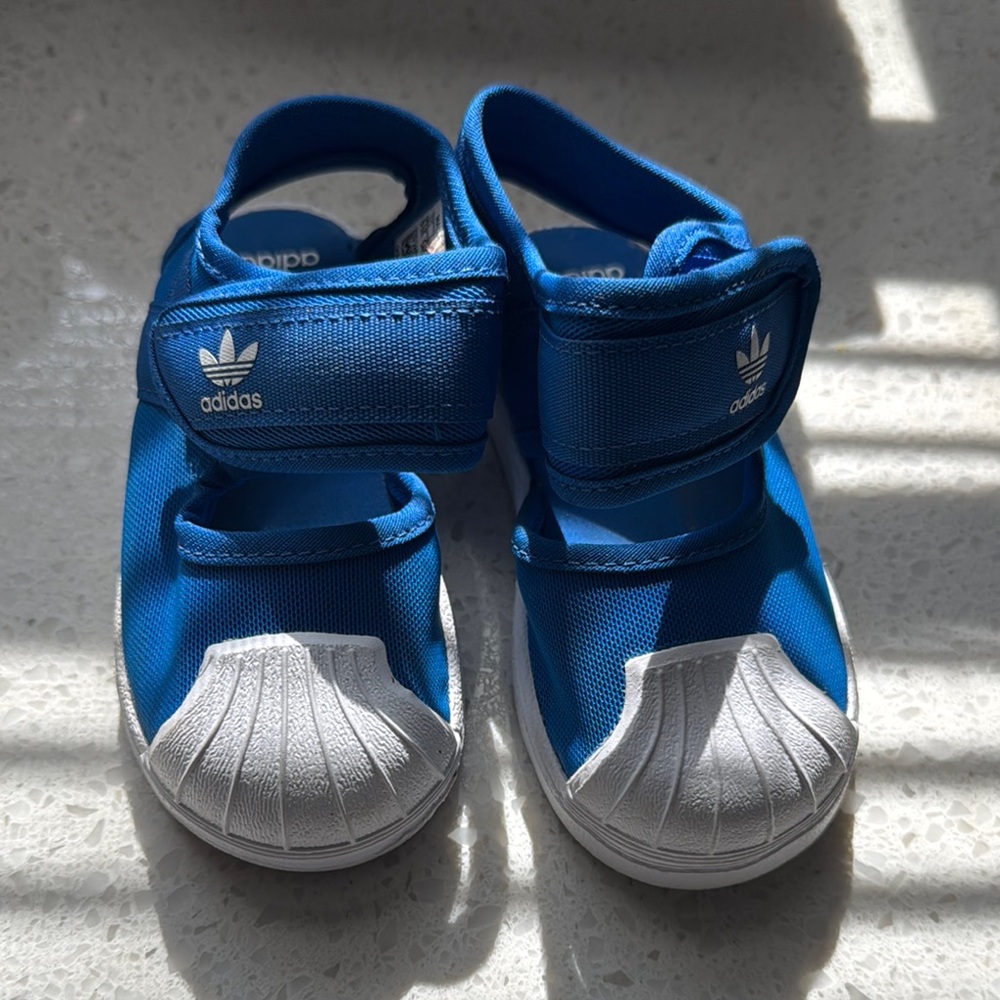 Adidas Kids Blue and White Shoes
